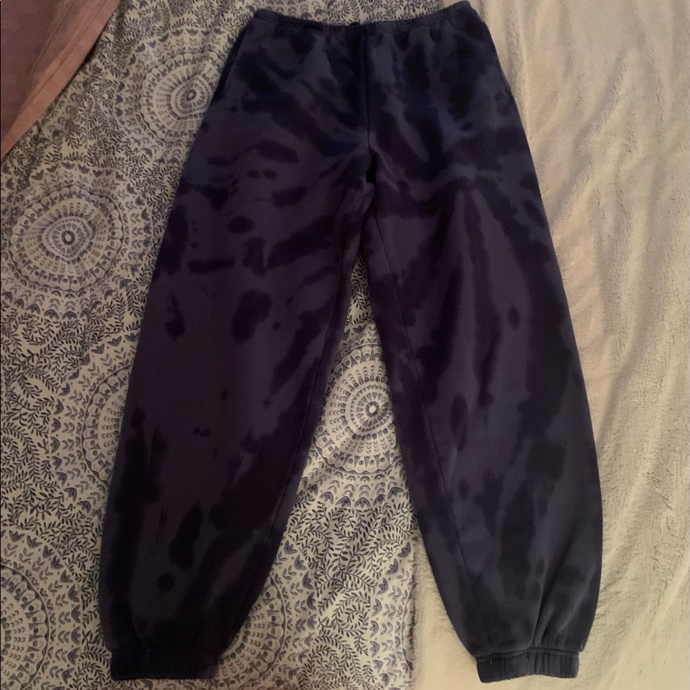 PacSun navy and blue tie dye sweatpants